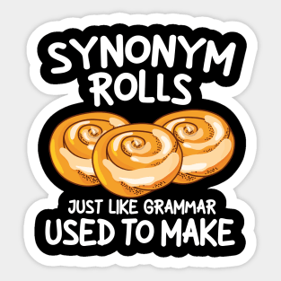 Synonym Rolls Just Like Grammar Used to Make Sticker